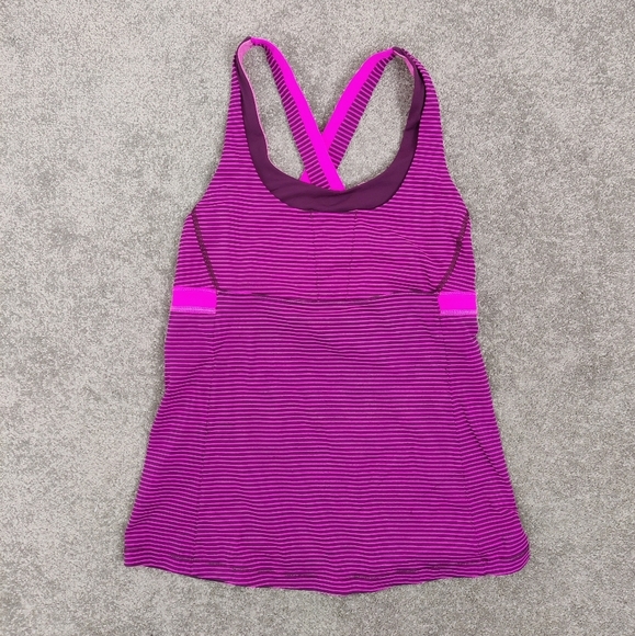 Lululemon Women's Stuff Your Bra Tank Top Size Medium Purple Pink Active Wear - Picture 1 of 5